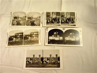 ANTIQUE STEREOSOPE VIEWER PAT APR 12,1904 WITH 70 CARDS & 5 POST CARDS